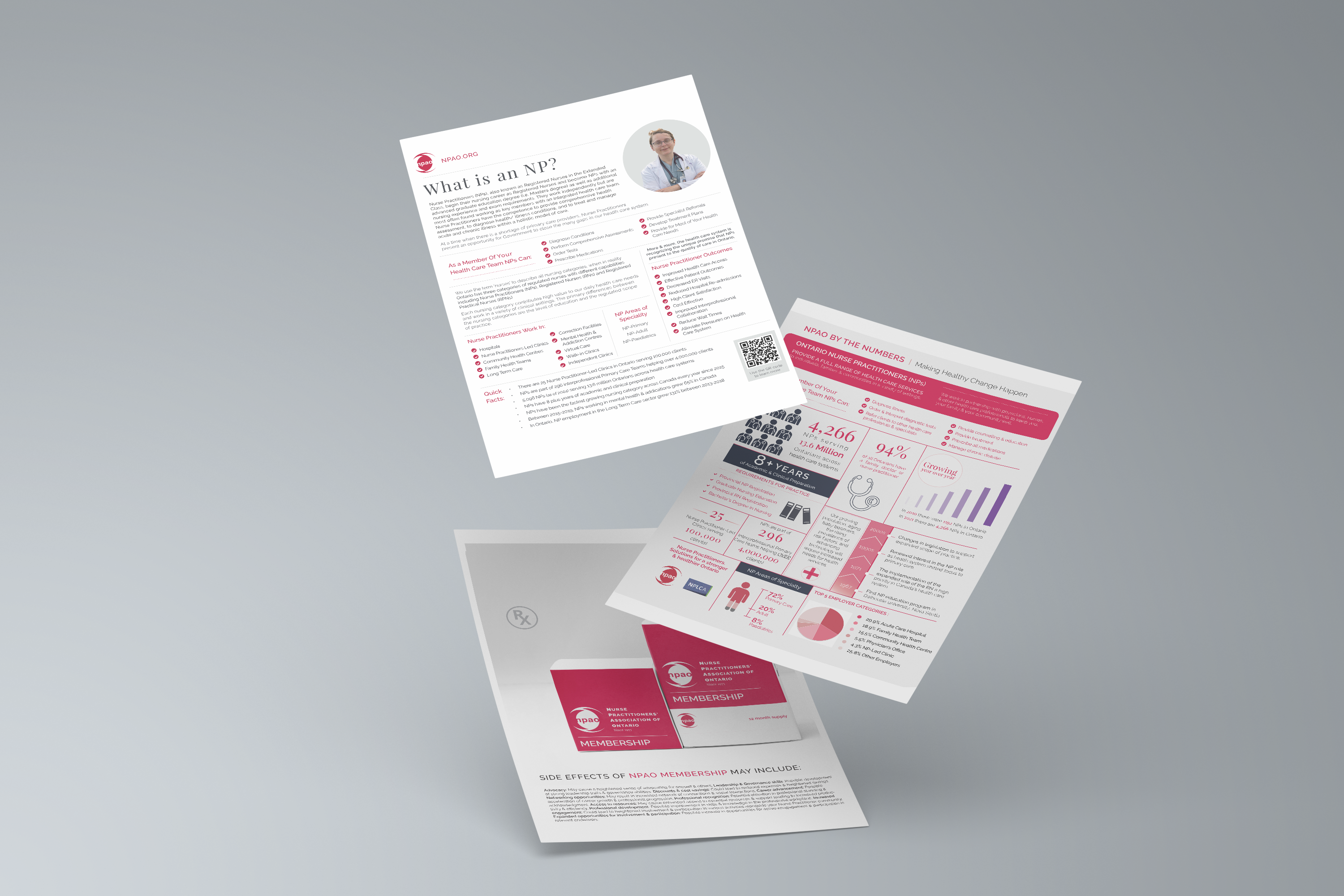 NPAO flyers, brochures, and business cards