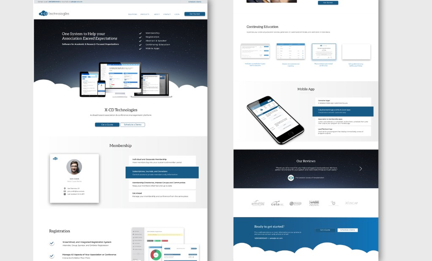 X-CD Technologies website design